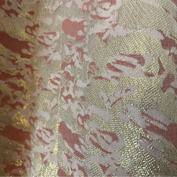 Anthropologie Moulinette Soeurs Sugarplum Pink and Gold Brocade Skirt Size 8 - Picture 4 of 11